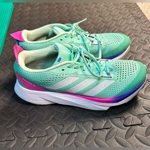 Adidas Ultraboost Green and Pink Running Shoes